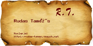 Rudas Tamás névjegykártya
